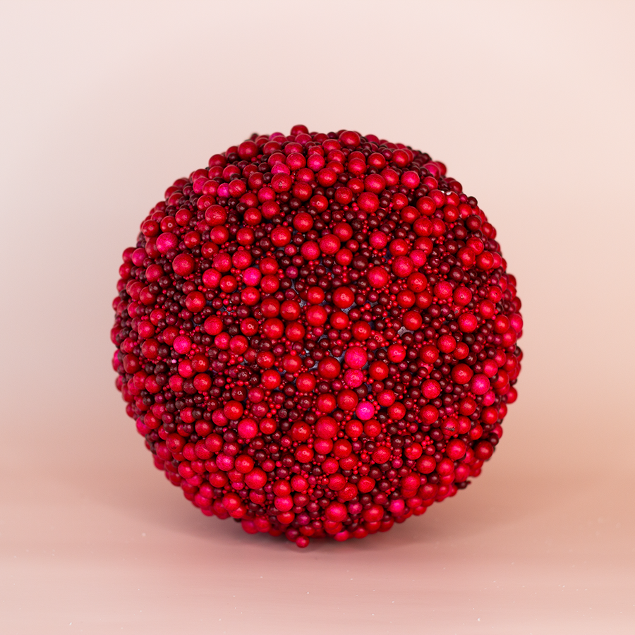 6.5” Large Red Berry Ball Ornament