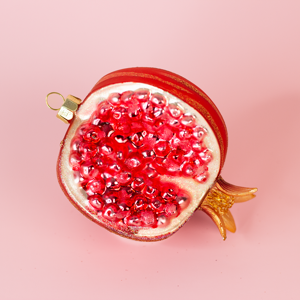 3.75” Ruby Red Pomegranate Ornament