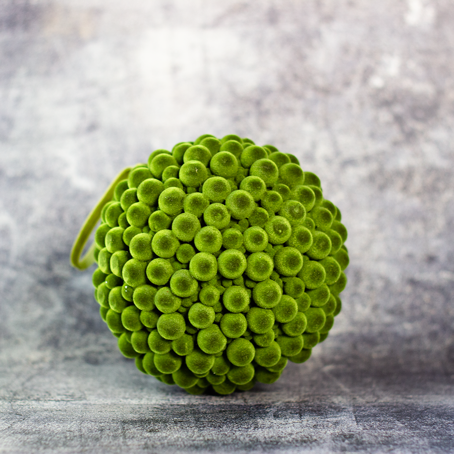 5” Green Mossy Ornament Ball