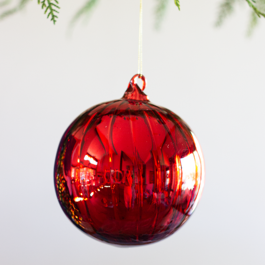 6” Large Red Ball Ornament