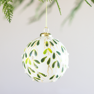 Holly Leaf Ball Ornament