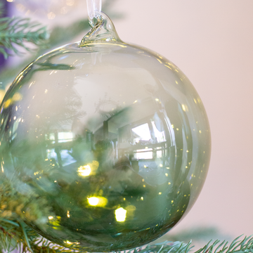6” Large Green Fade Ball Ornament