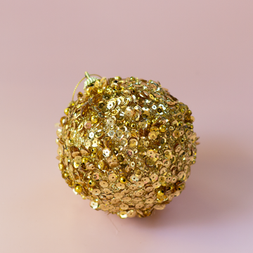 4” Gold Confetti Celebration Ball Ornament