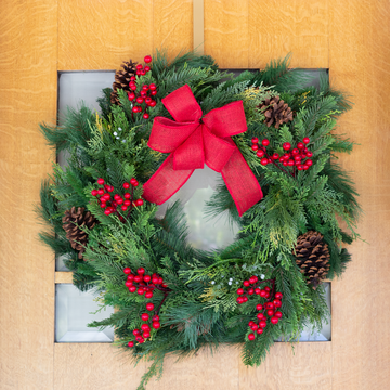 30" Full Pine Wreath