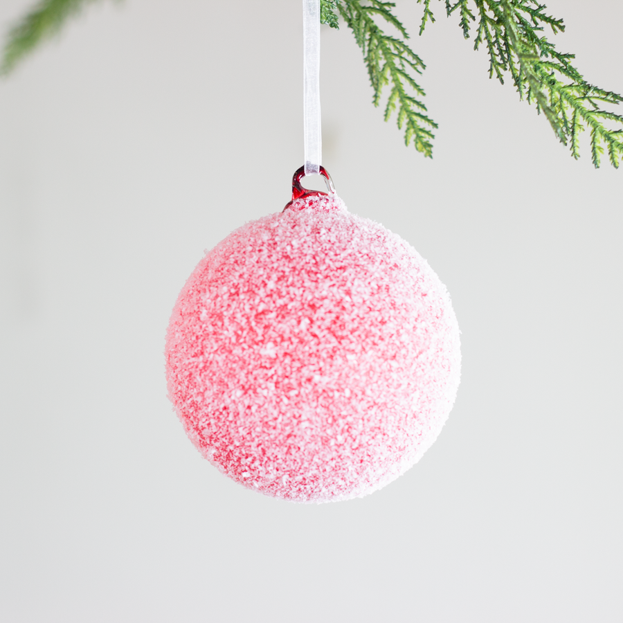 4.75” Red Gumdrop Ball Ornament