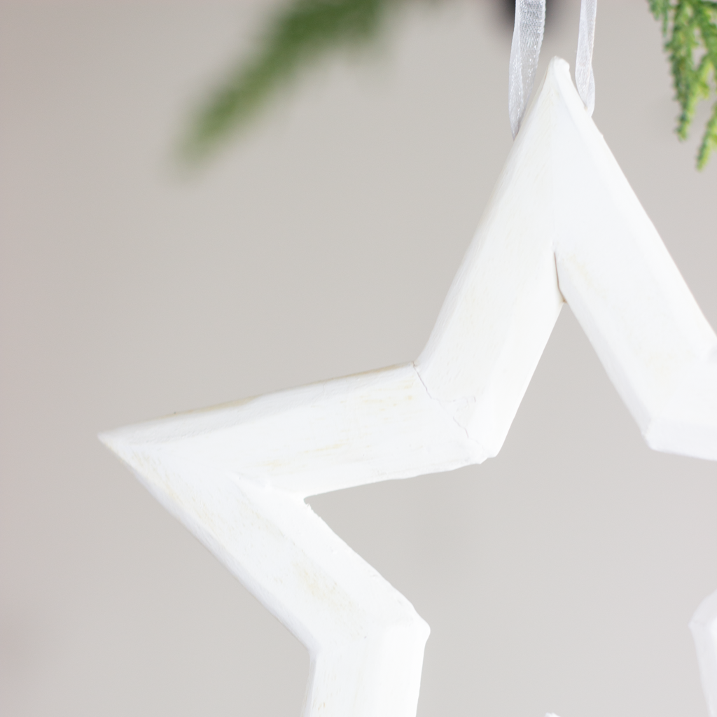 8” White Star Ornament