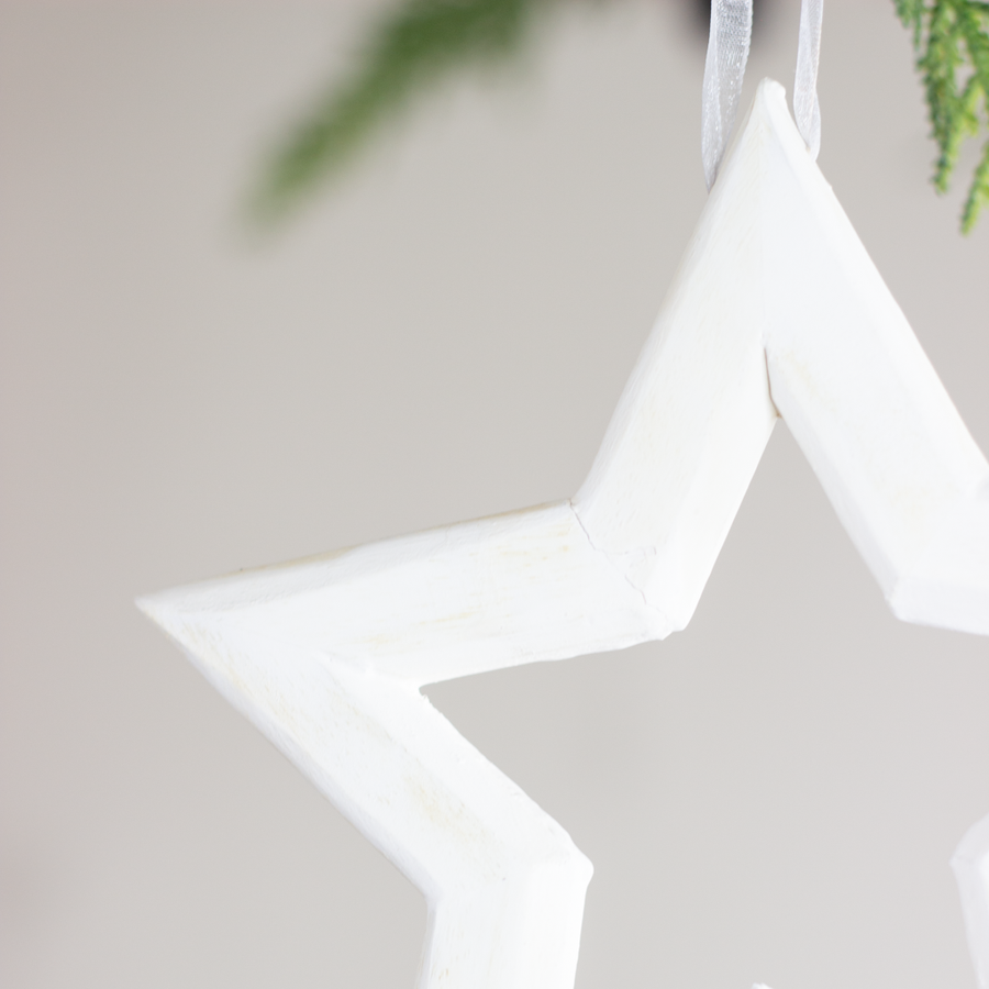 8” White Star Ornament