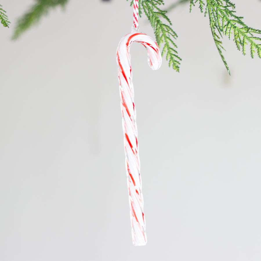 Red and White Candy Cane Ornament
