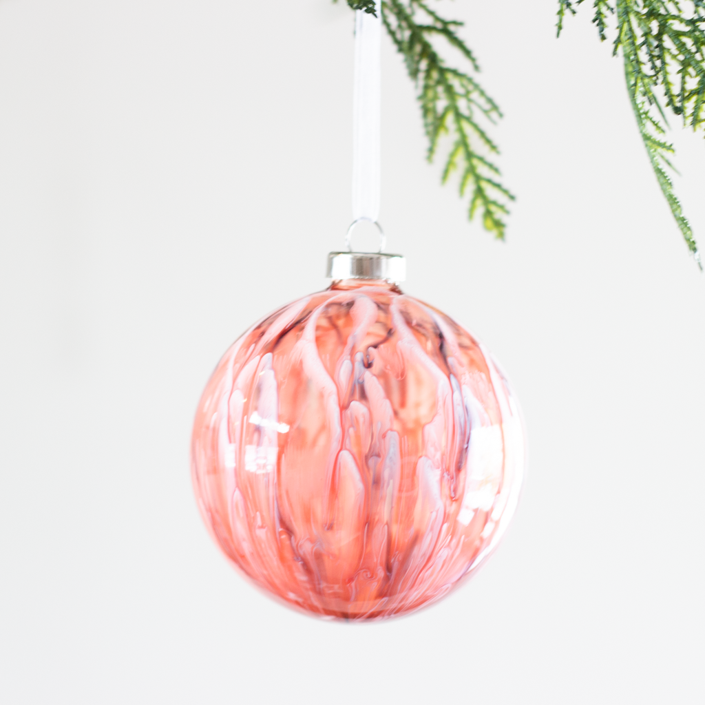 4” Pink Lollipop Ball Ornament