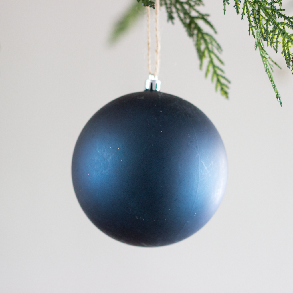 5” Blue Ball Ornament (Set of 2)
