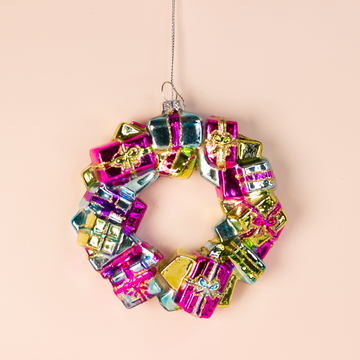 5” Present Wreath Ornament