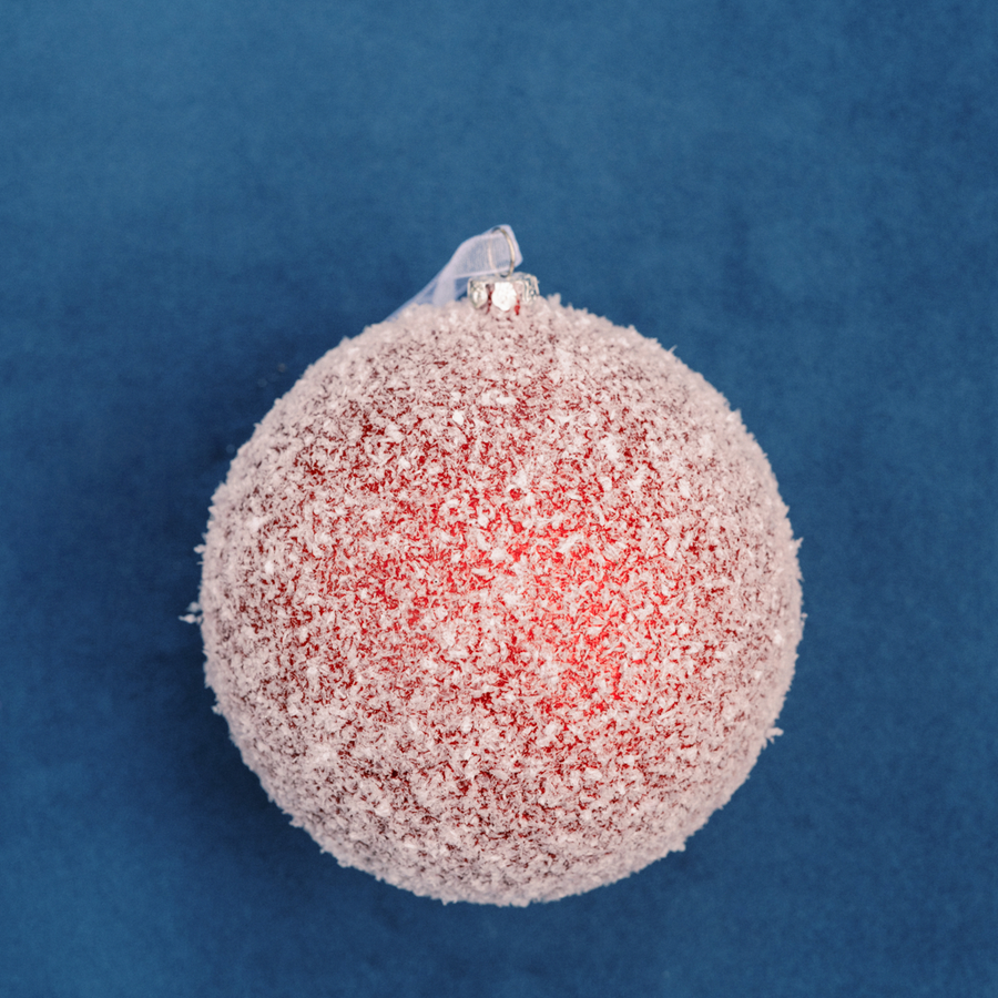 4” Red Gumdrop Ball Ornament