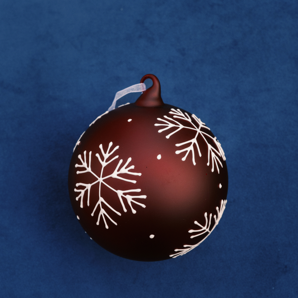 4.75” Snowy Christmas Ball Ornament