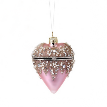 Pink Heart Locket Ornament