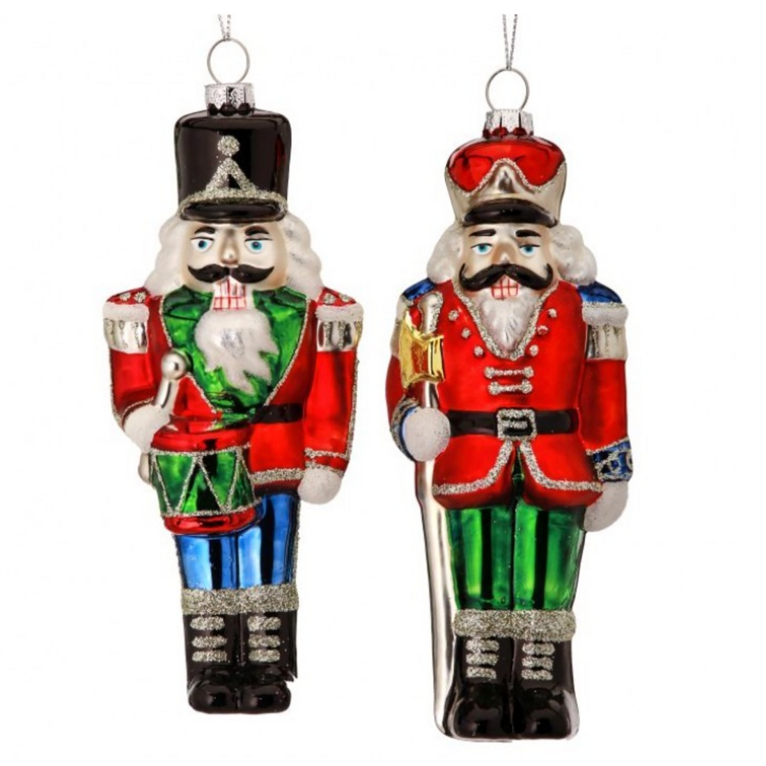 6” Sophisticated Nutcracker Ornament (Set of 2)
