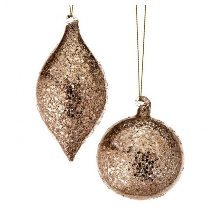Champagne Ornament with Sequence (Set of 2)