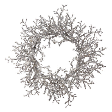24" Crystal Twig Wreath