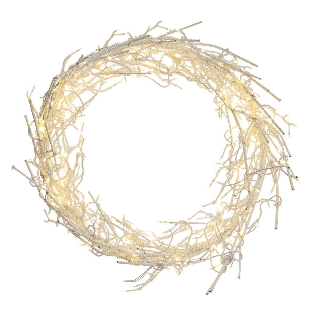 White Lighted Wreath