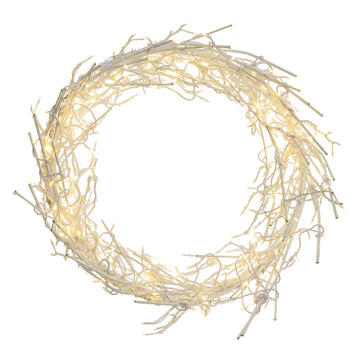 White Lighted Wreath