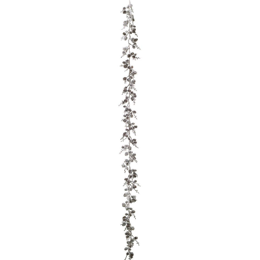 6' Frosted Pine Cone Garland