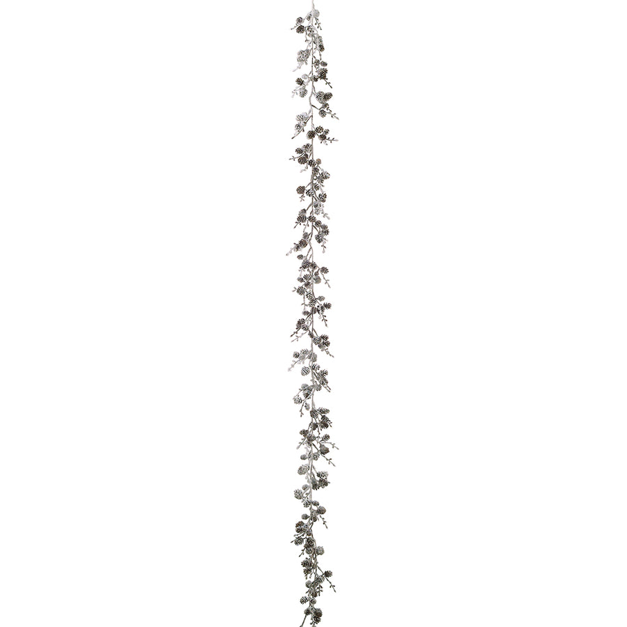 6' Frosted Pine Cone Garland