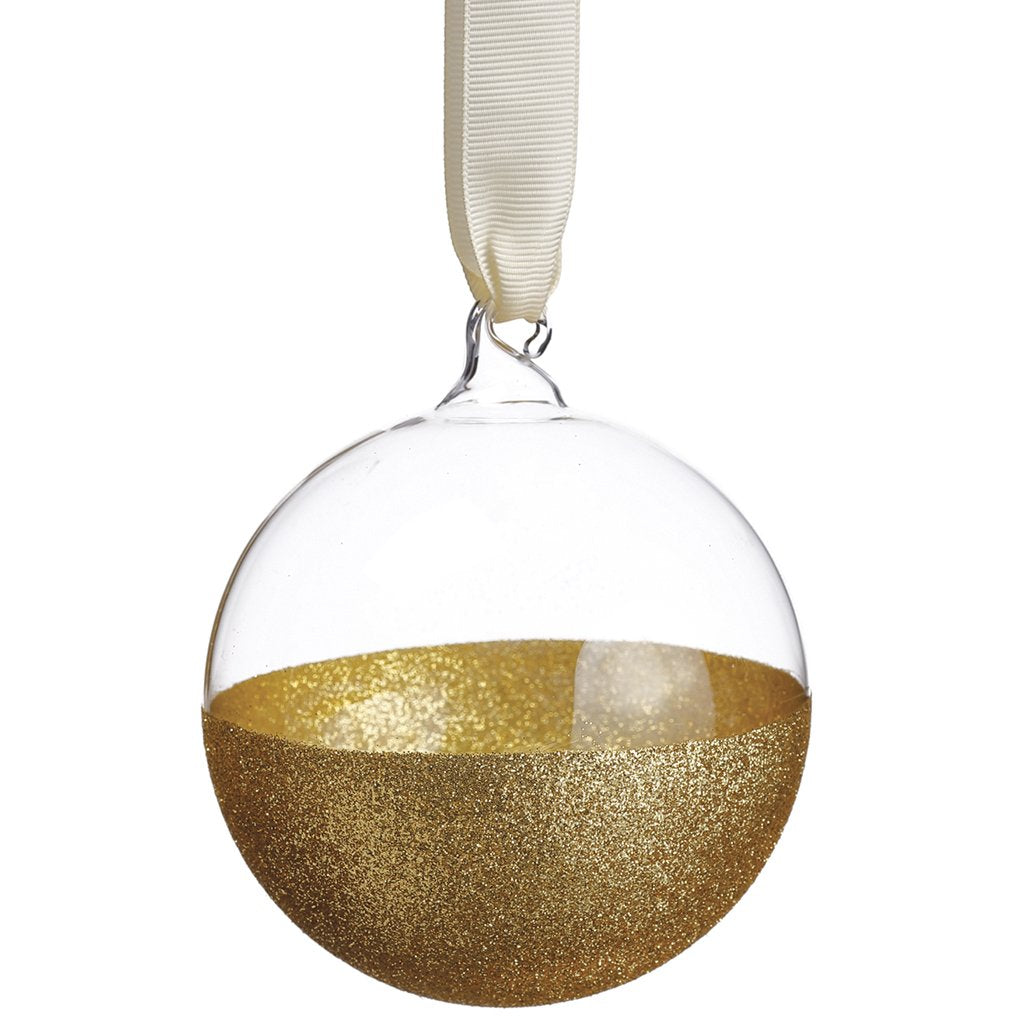 4-6” Dipped Gold Glitter Ornament