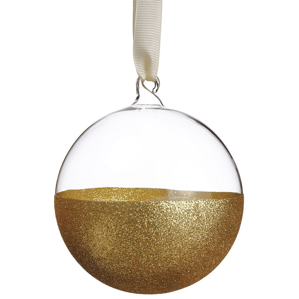 4-6” Dipped Gold Glitter Ornament