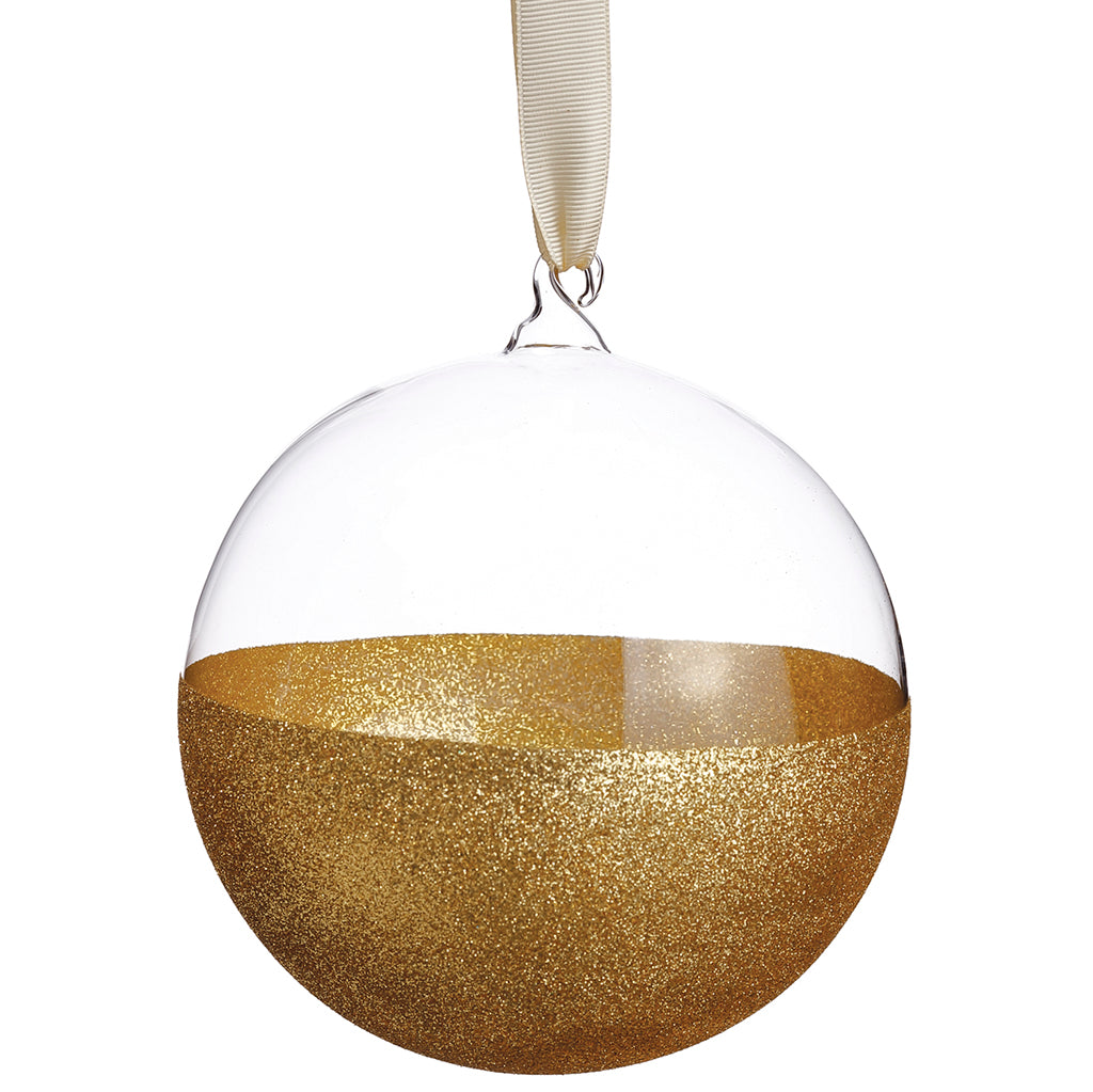 4-6” Dipped Gold Glitter Ornament