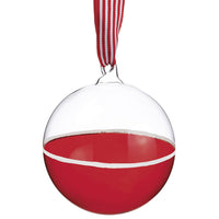 Red Dipped Glass Ball Ornament