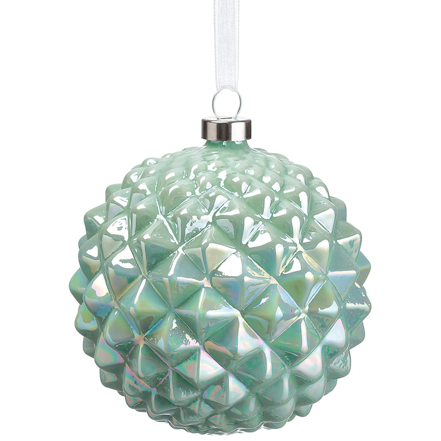 4” Mint Textured Ornament
