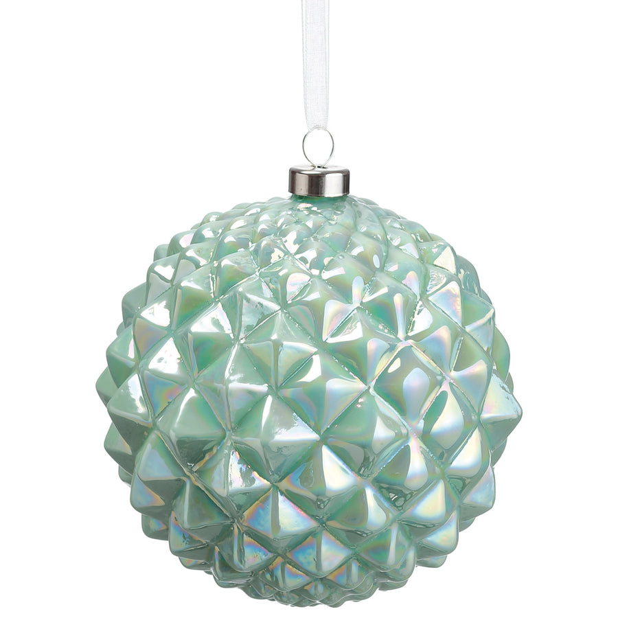 4.75” Medium Mint Textured Ornament