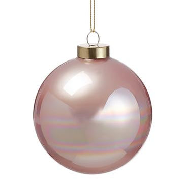 4” Blush Pink Ball Ornament (Set of 4)