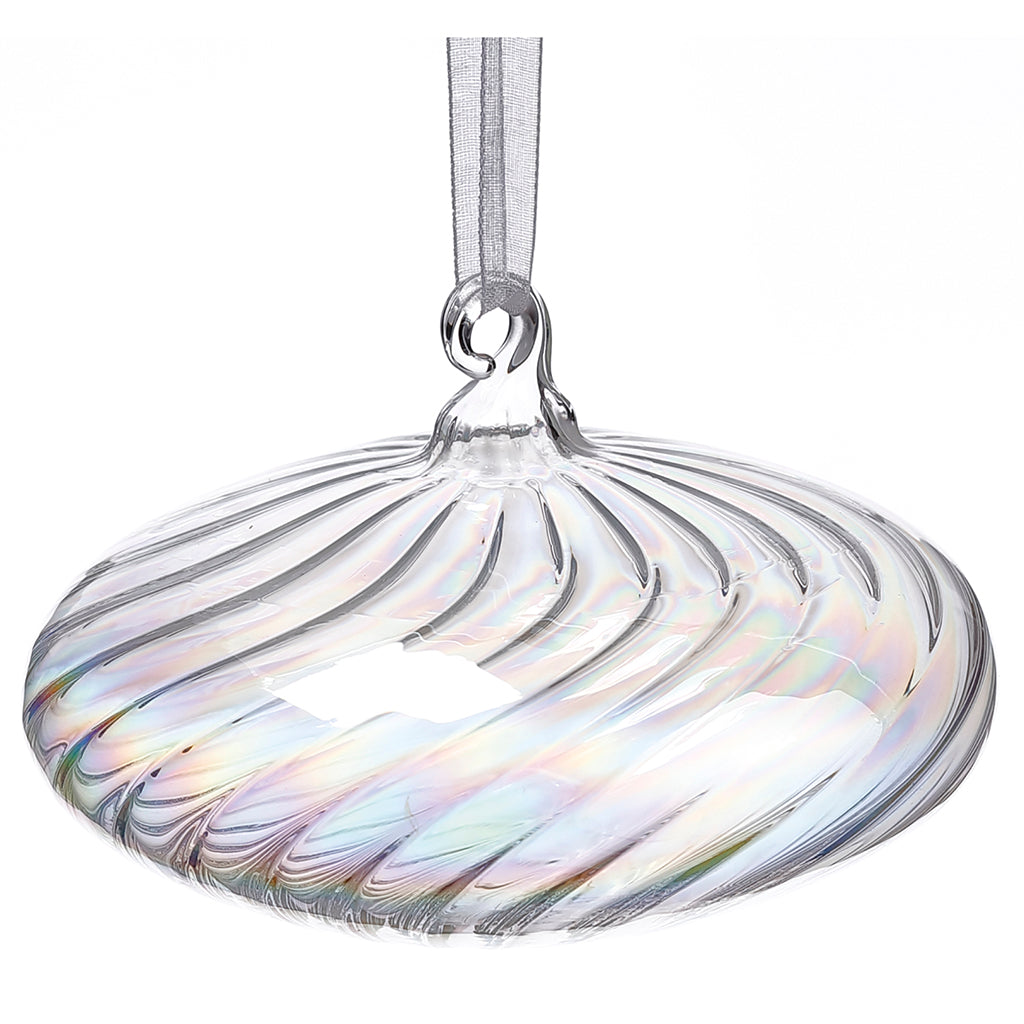 4” Glass Iridescent Ornament