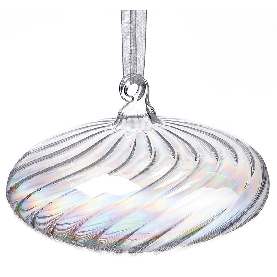 4” Glass Iridescent Ornament