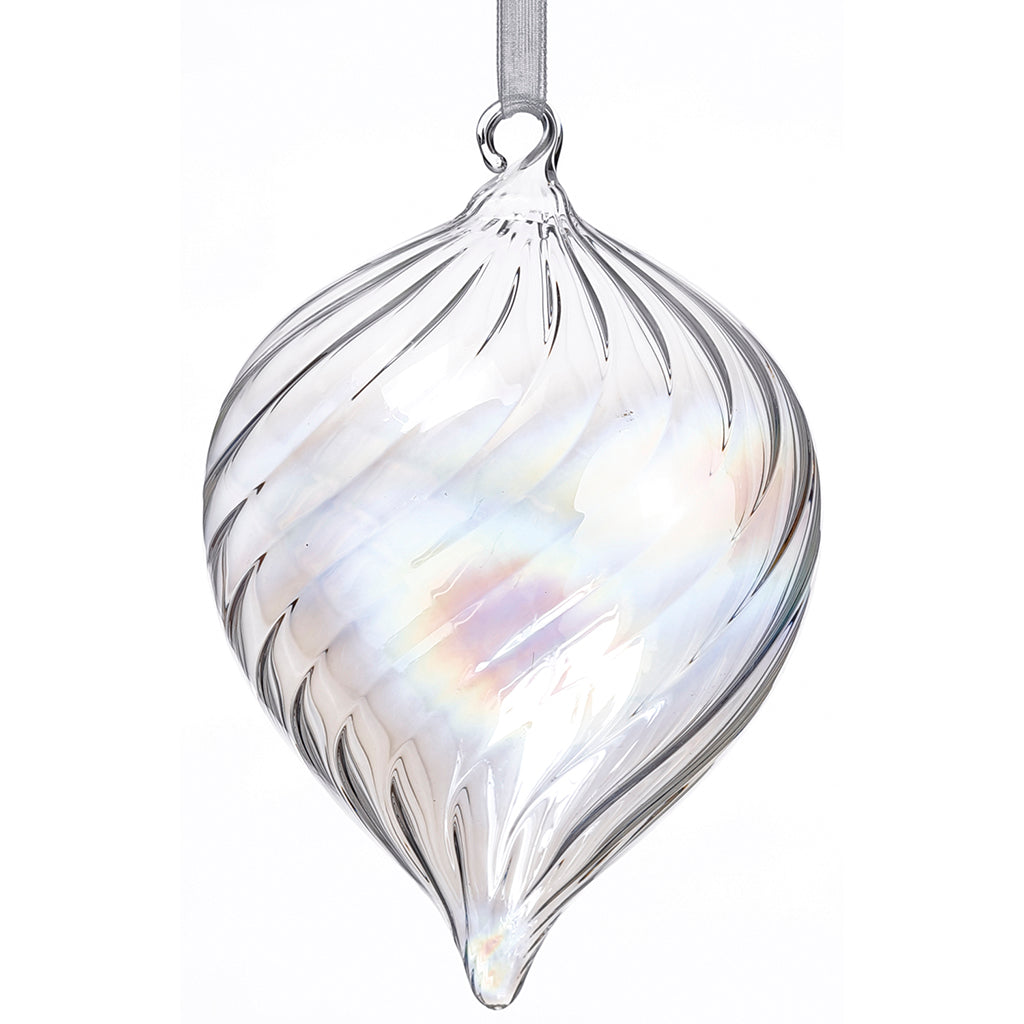 6” Glass Iridescent Finial