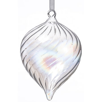 6” Glass Iridescent Finial