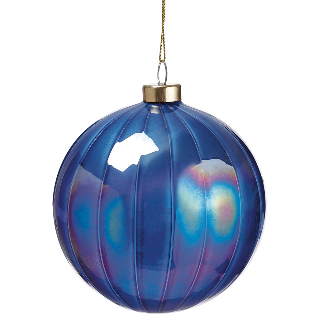 4-8” Blue Iridescent Ornament