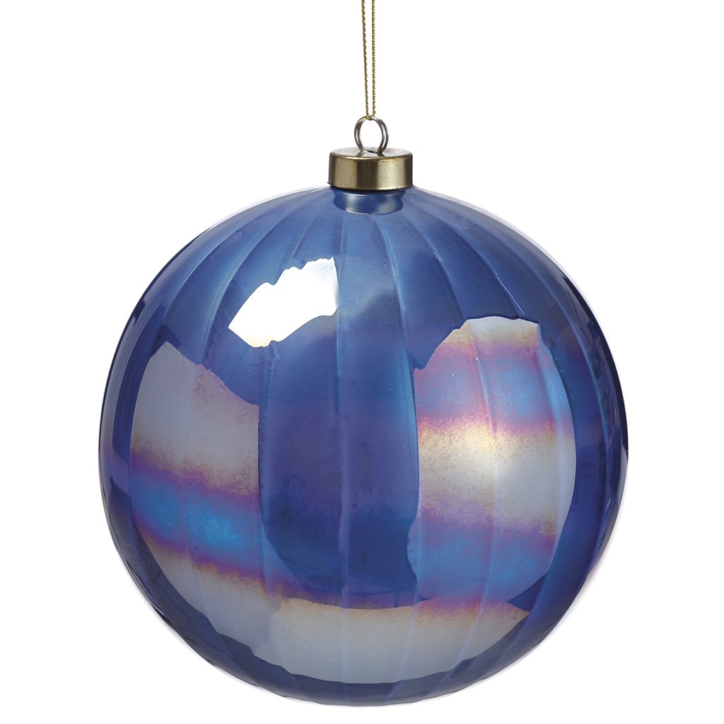 4-8” Blue Iridescent Ornament