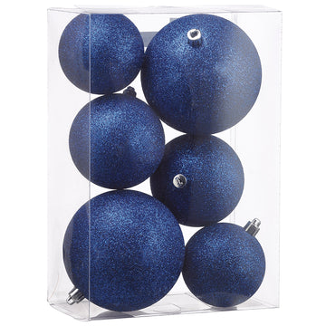 Sparkly Classic Blue Ornament (Box of 6)