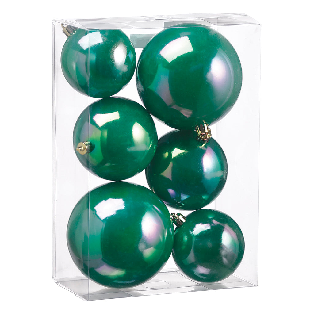 Iridescent Green Ball Ornaments