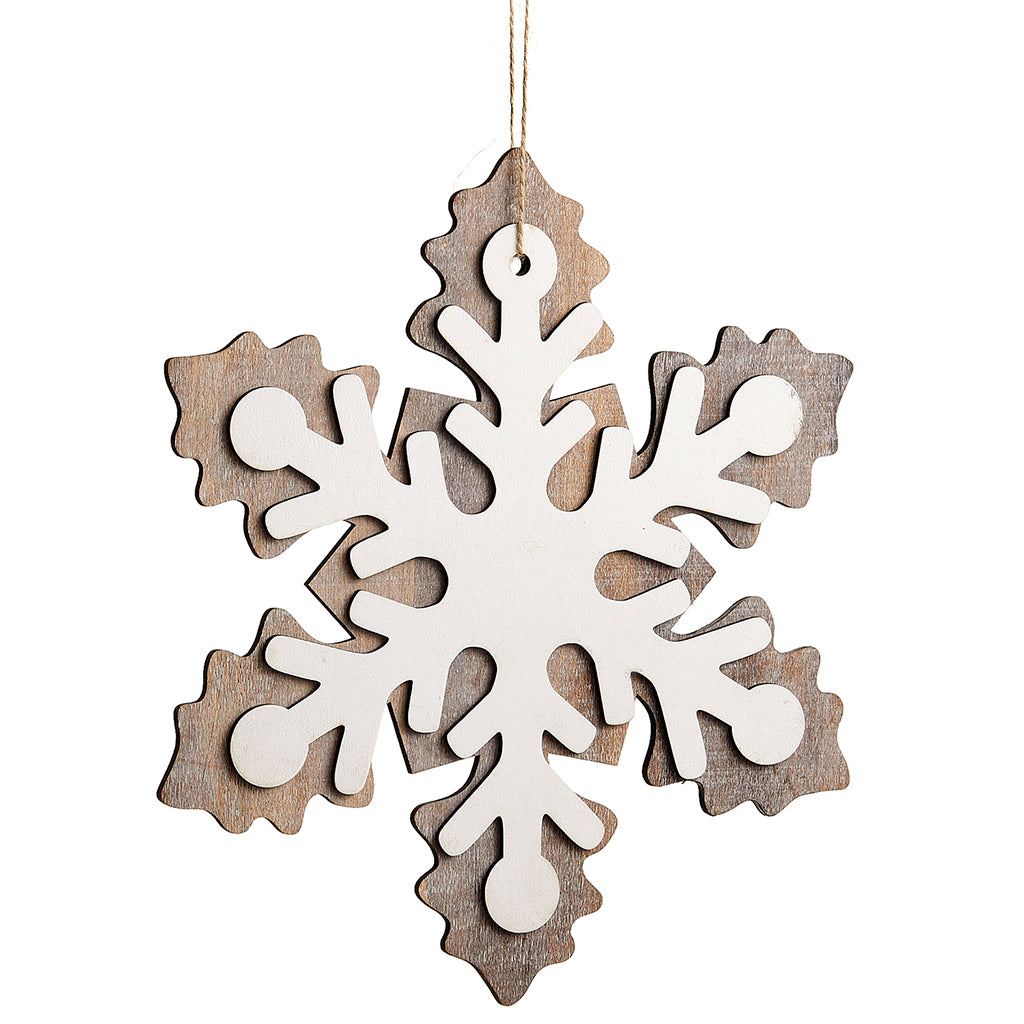 11” Small Layered Snowflake Ornament