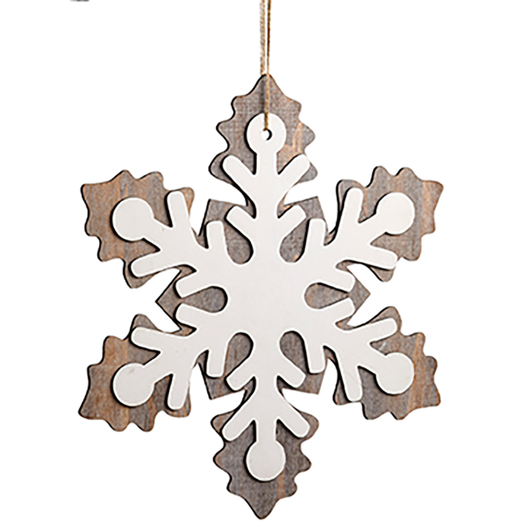 15” Medium Layered Snowflake Ornament