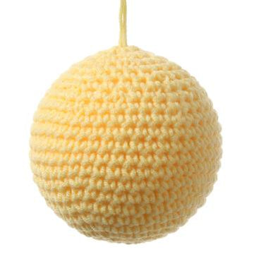 3.5” Pastel Yellow Ball Ornament