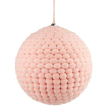 5” Pink Pom Pom Ball Ornament
