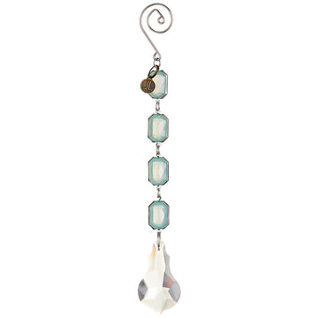 6” Mint Rhinestone Drop Ornament