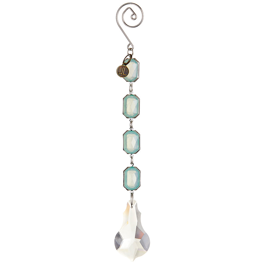 6” Mint Rhinestone Drop Ornament