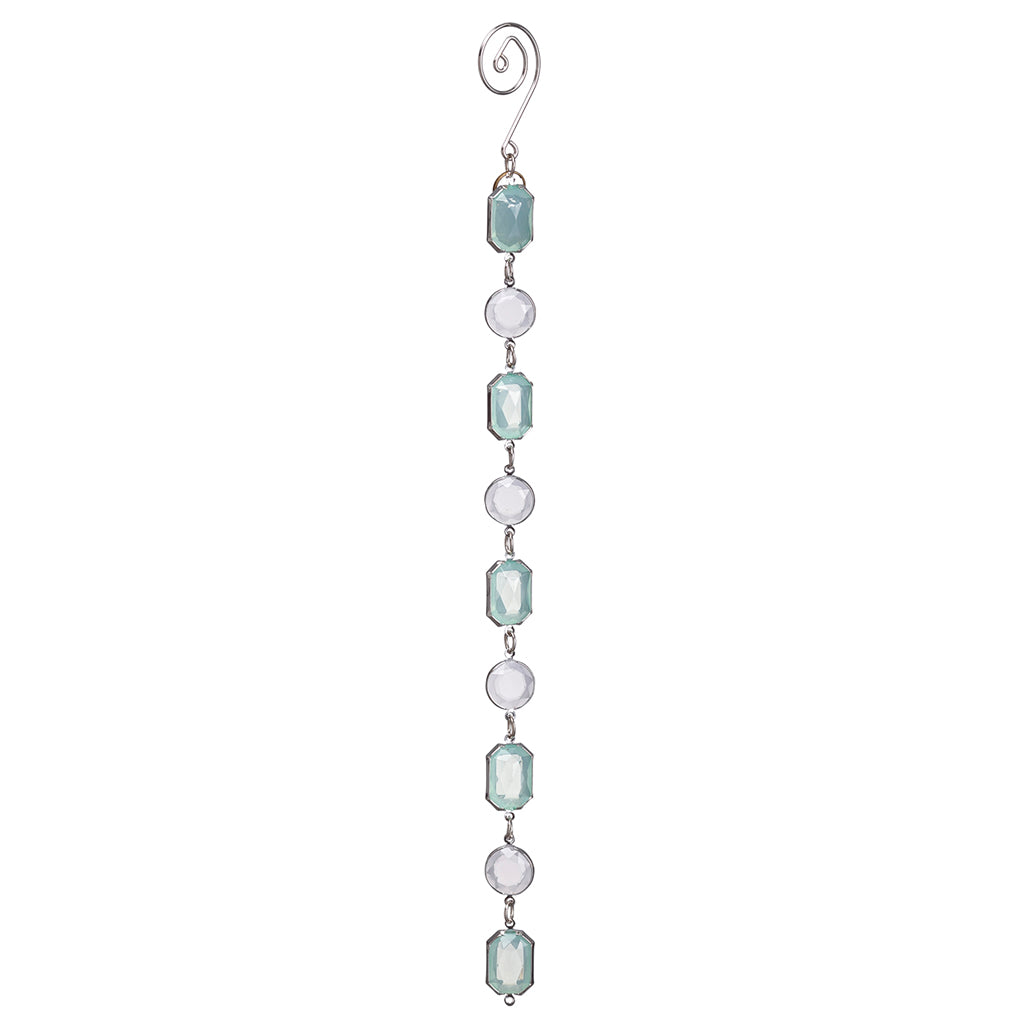 9” Mint Rhinestone Drop Ornament