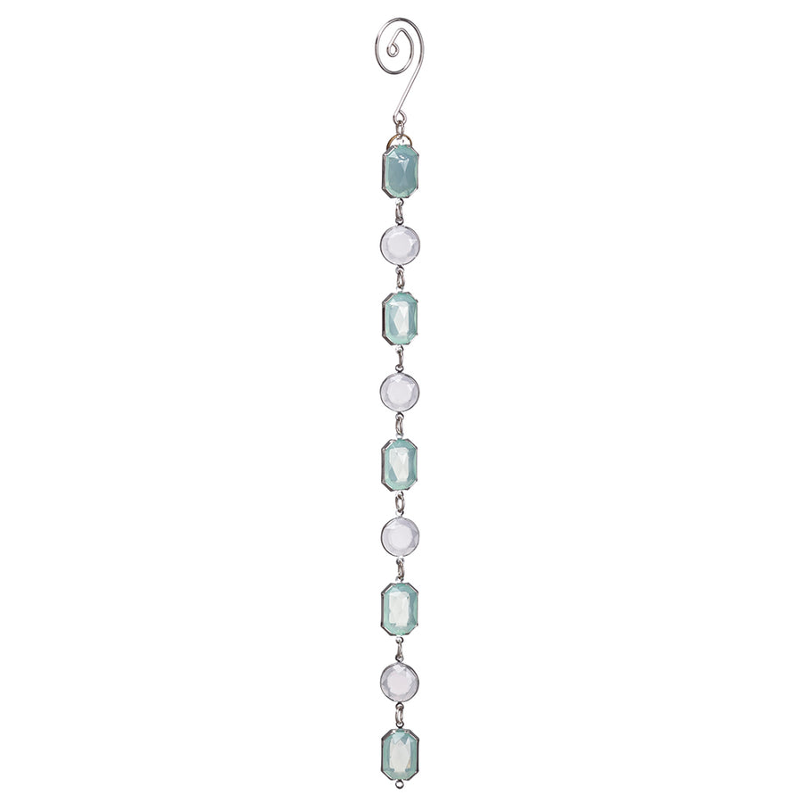 9” Mint Rhinestone Drop Ornament