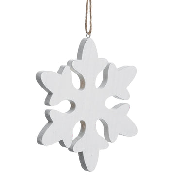 White Minimal Snowflake Ornament