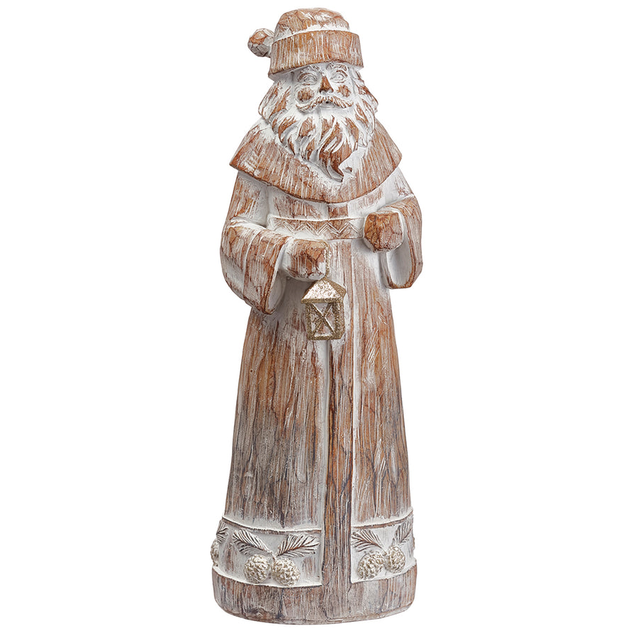 Whitewashed Santa with Lantern